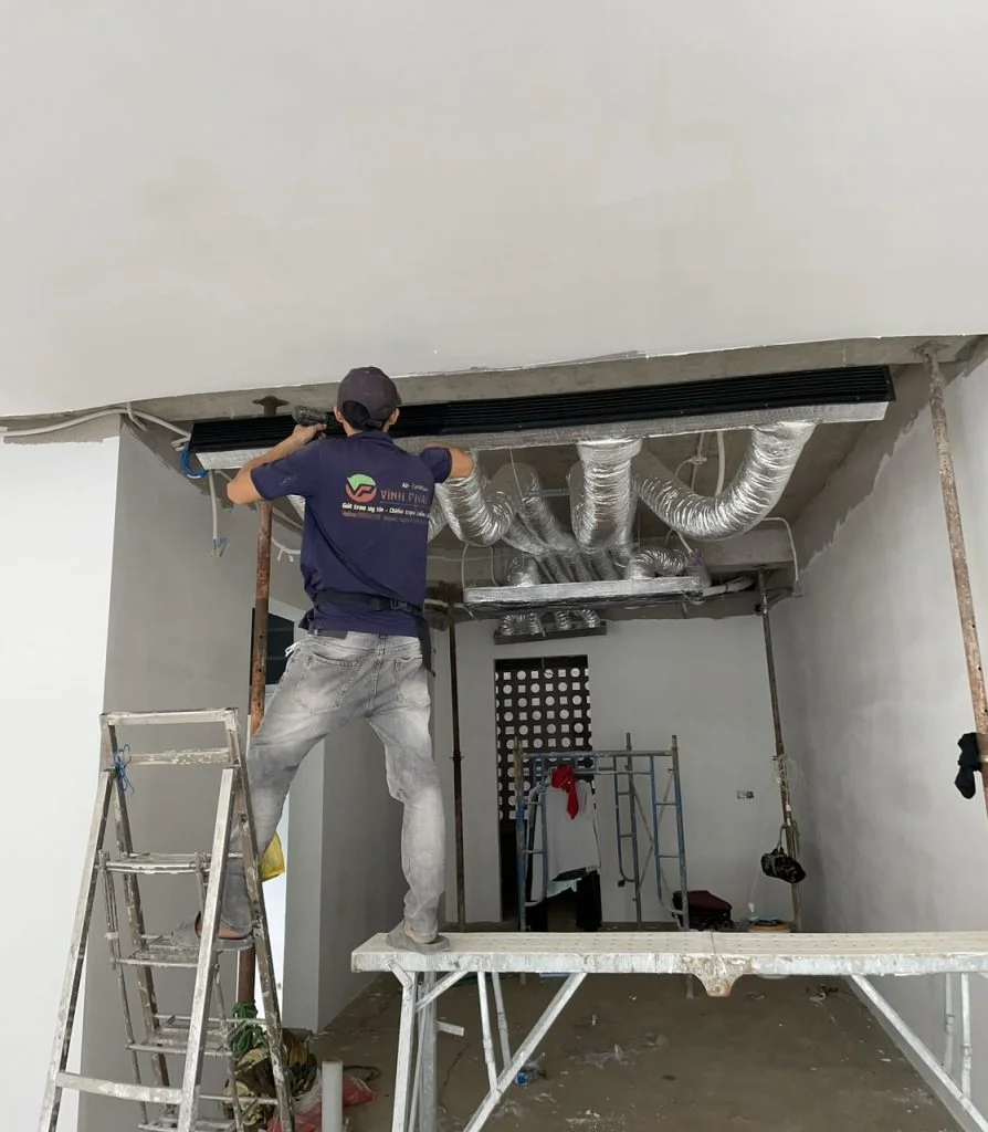 Tư vấn + thiết kế + thi công trọn gói Điều hòa giấu trần nối gió 25HP cho quán ăn-3.webp