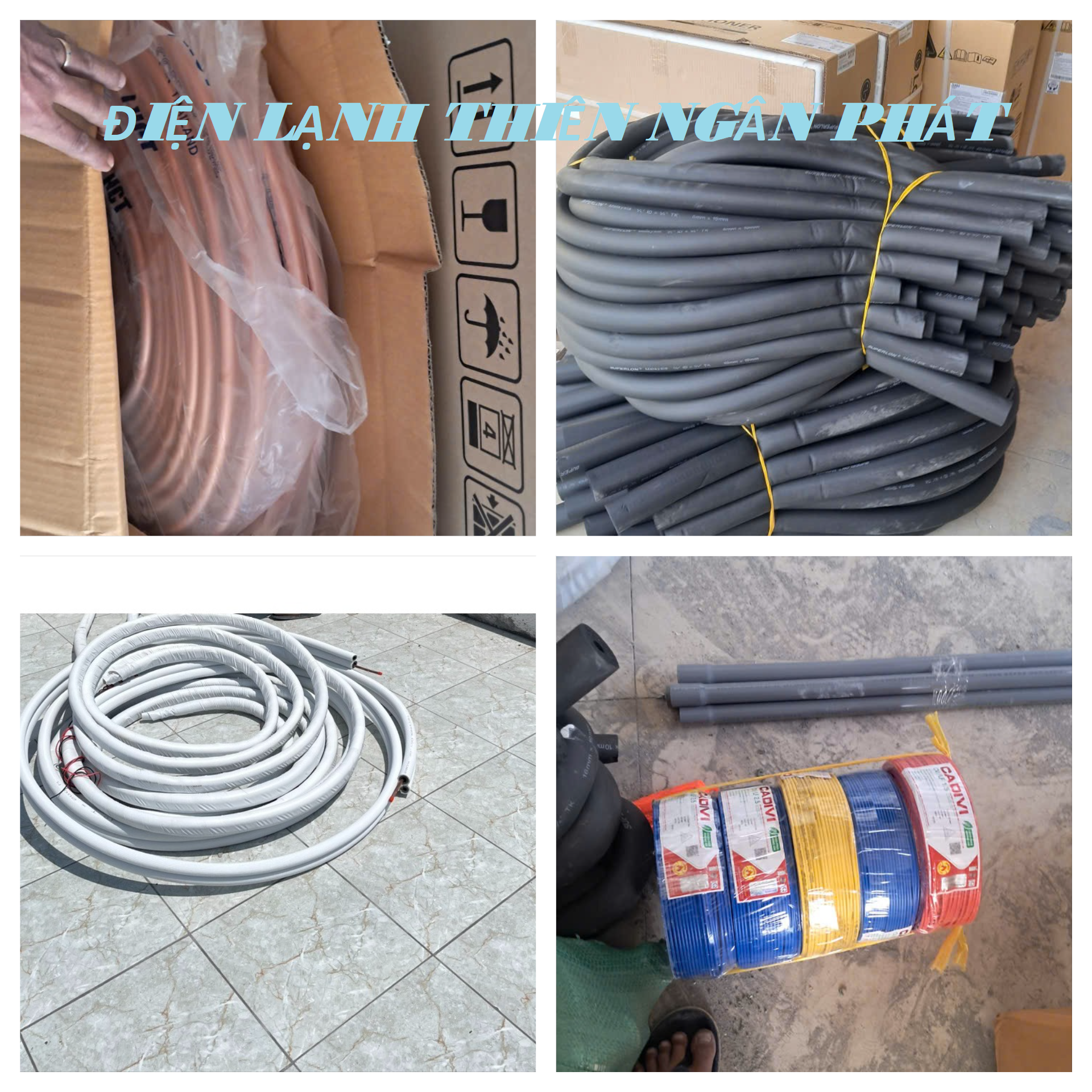 Vật tư thi công lắp đặt máy lạnh cho công trình 