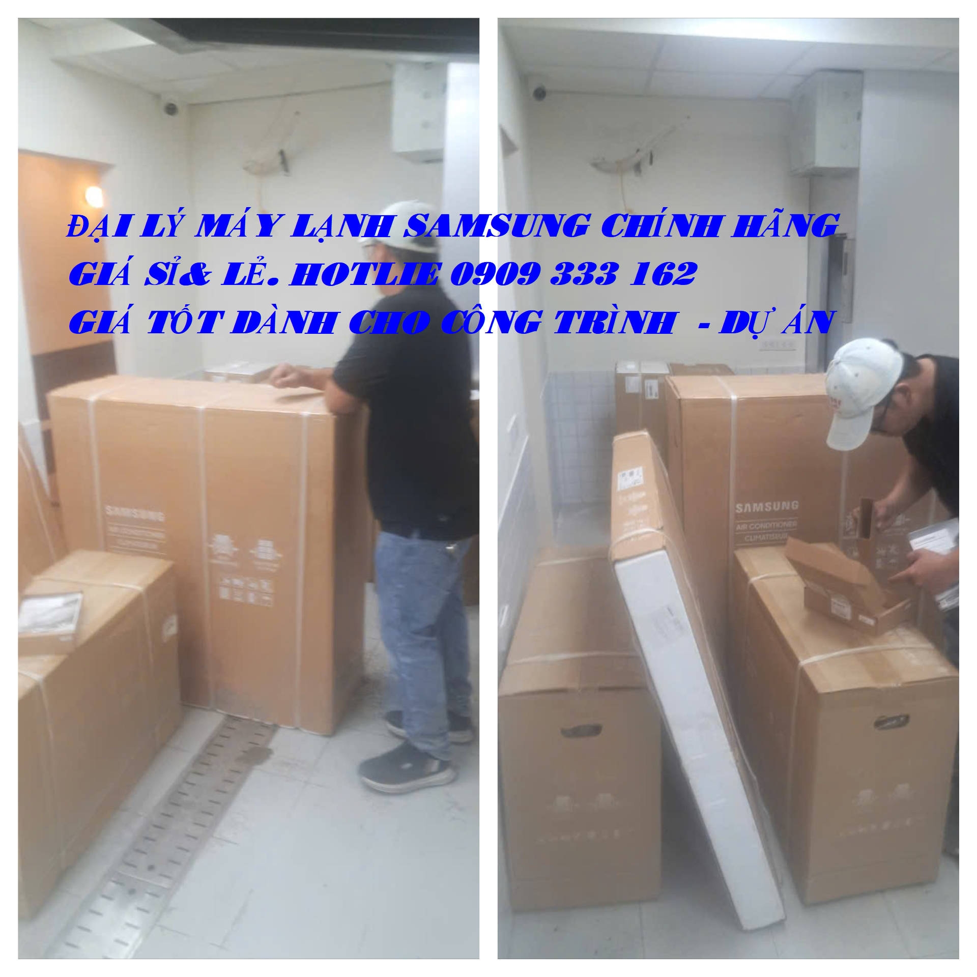 Thiên Ngân Phát giao lô hàng Samsung cho khách hàng lắp đặt tại Q.7 