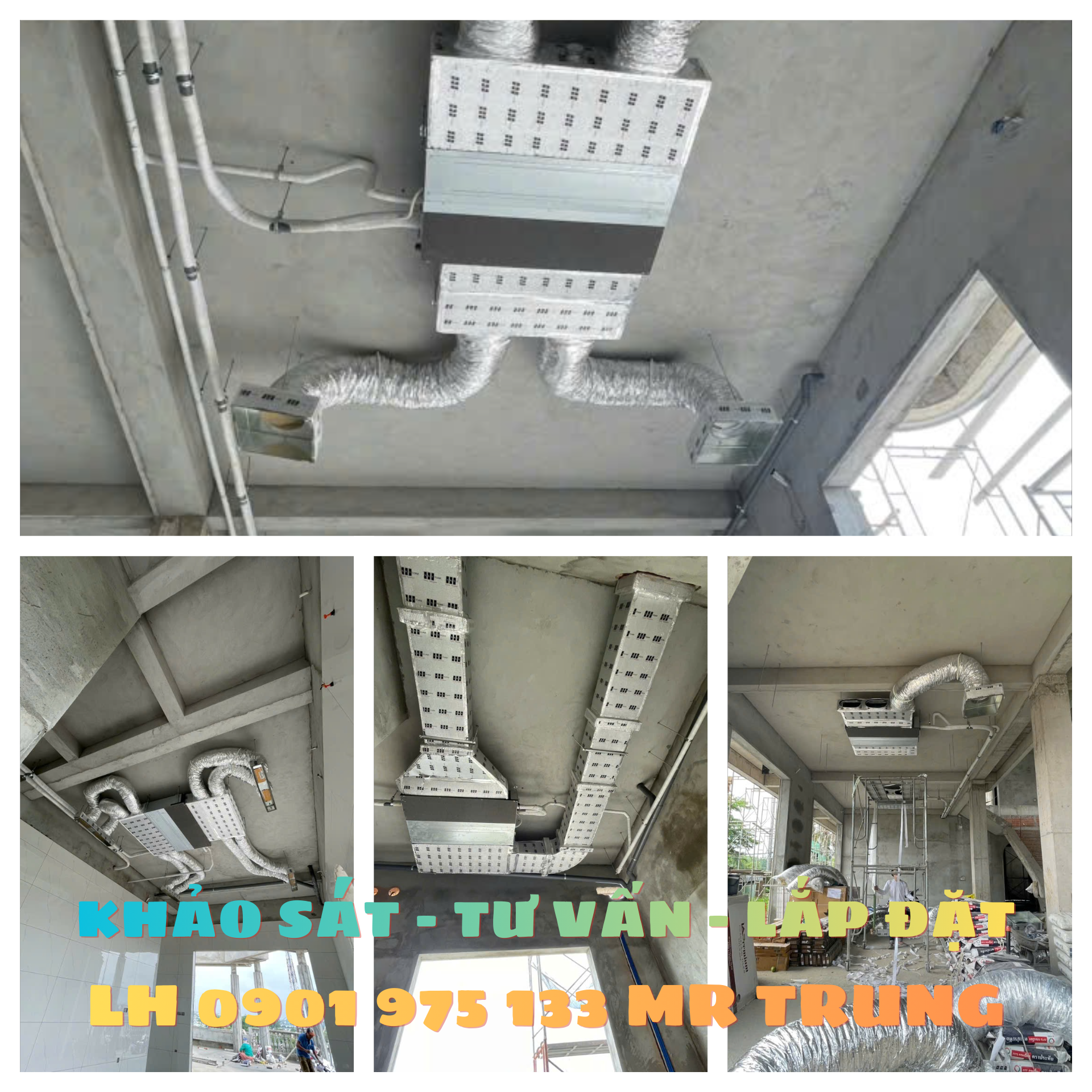 Lắp đặt máy lạnh giấu trần nối ống gió tại HCM công trình như nhà phố, biệt thự....