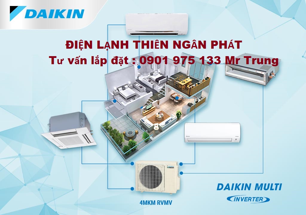 Hệ thống Máy lạnh Multi tiết kiệm điện và không gian tối đa